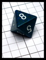 Dice : Dice - 8D - Chessex Blue and Green Speckle with White Numerals - POD Aug 2015